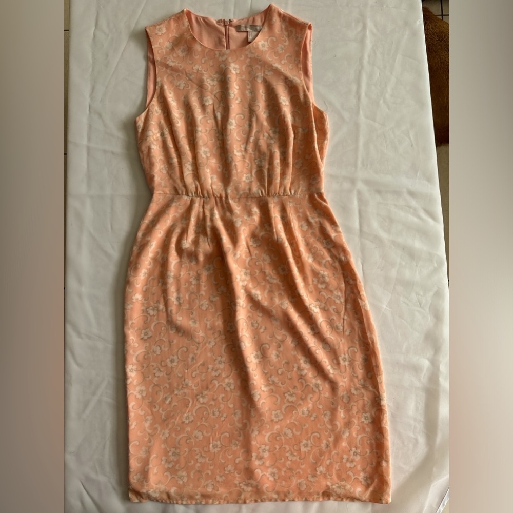 Peachy Floral Sheath Dress